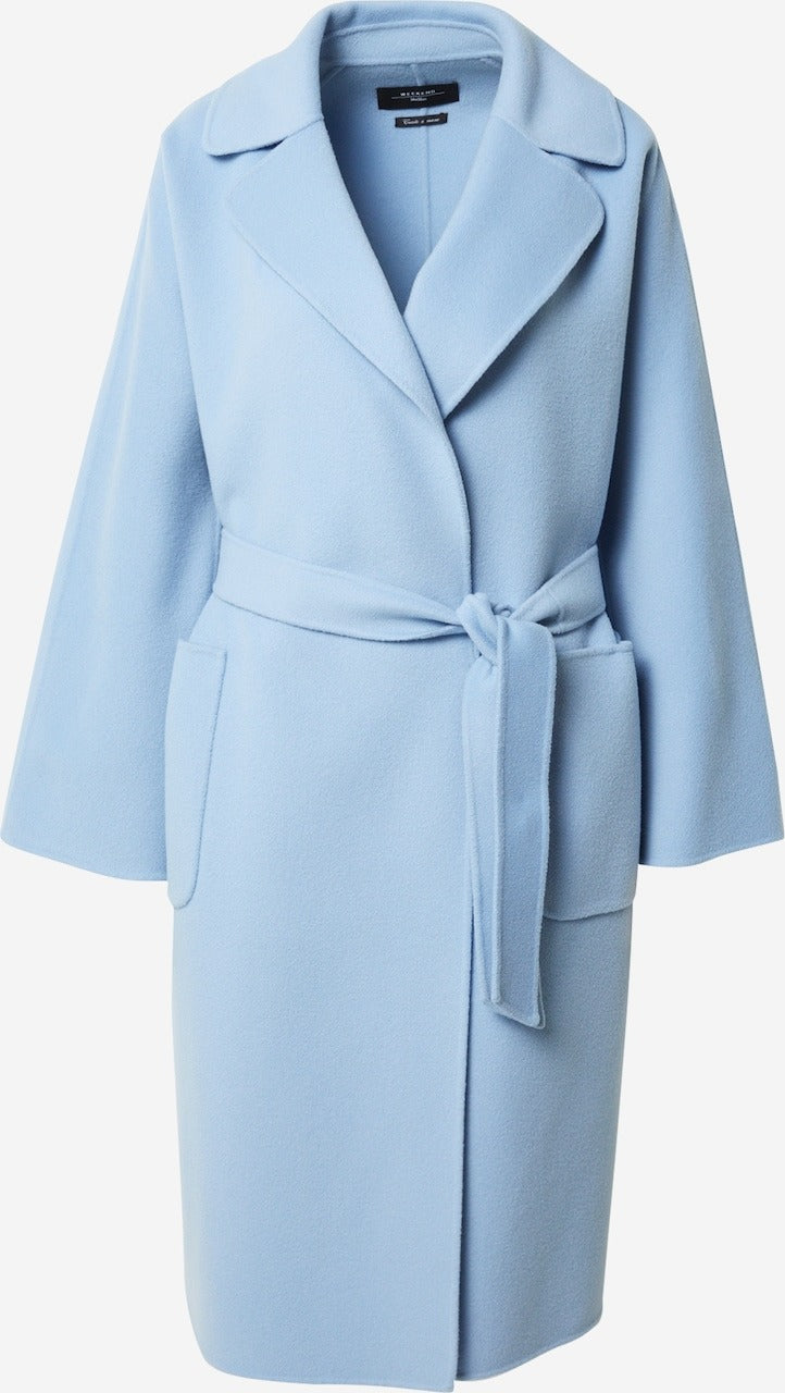 light blue pure wool coat