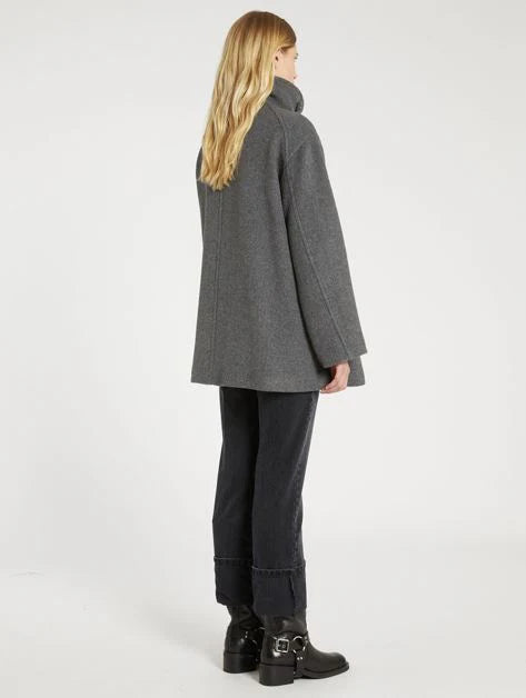 dark grey flared heavy jacket